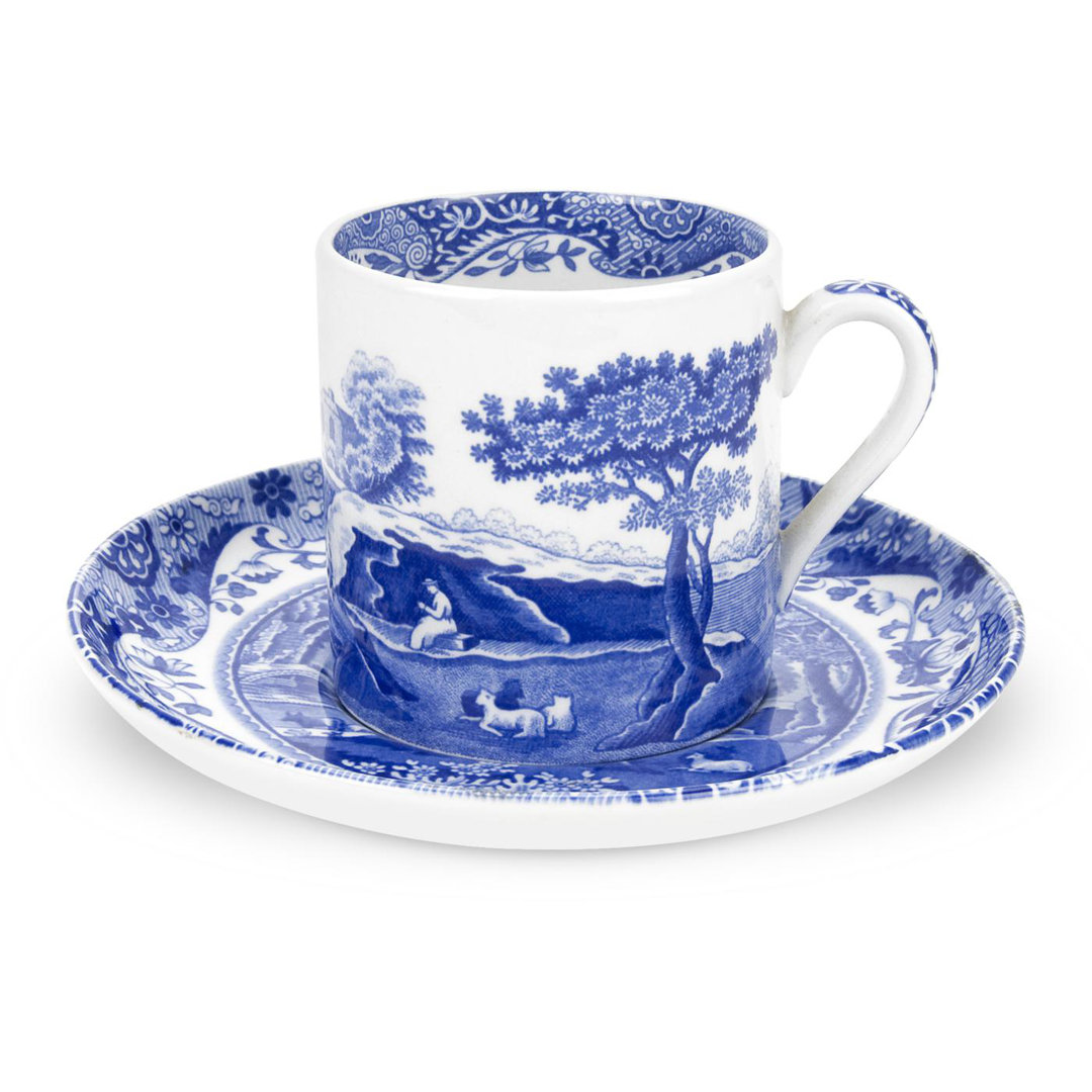 Classic Blue Italian - Coffee Cups & Saucers Blue 90ml